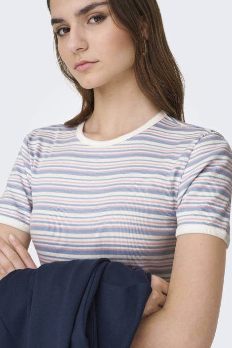 Jacqueline de Yong witte dames t-shirt | Close up