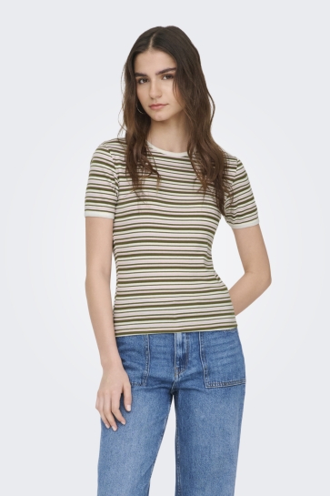 Jacqueline de Yong T-shirt JDYLADA S/S TOP JRS 15363219 FIR GREEN/MIX