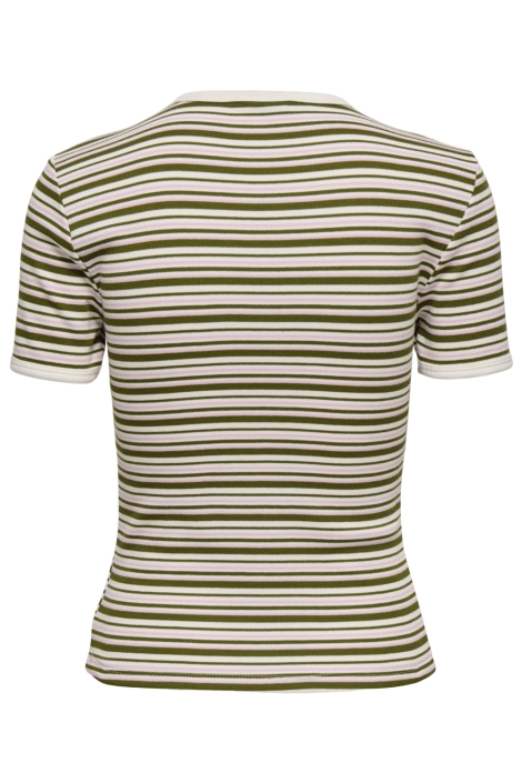 Jacqueline de Yong groene dames t-shirt | Achteraanzicht