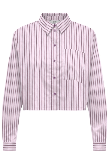 Jacqueline de Yong jdymio l/s crop shirt wvn dia Roze