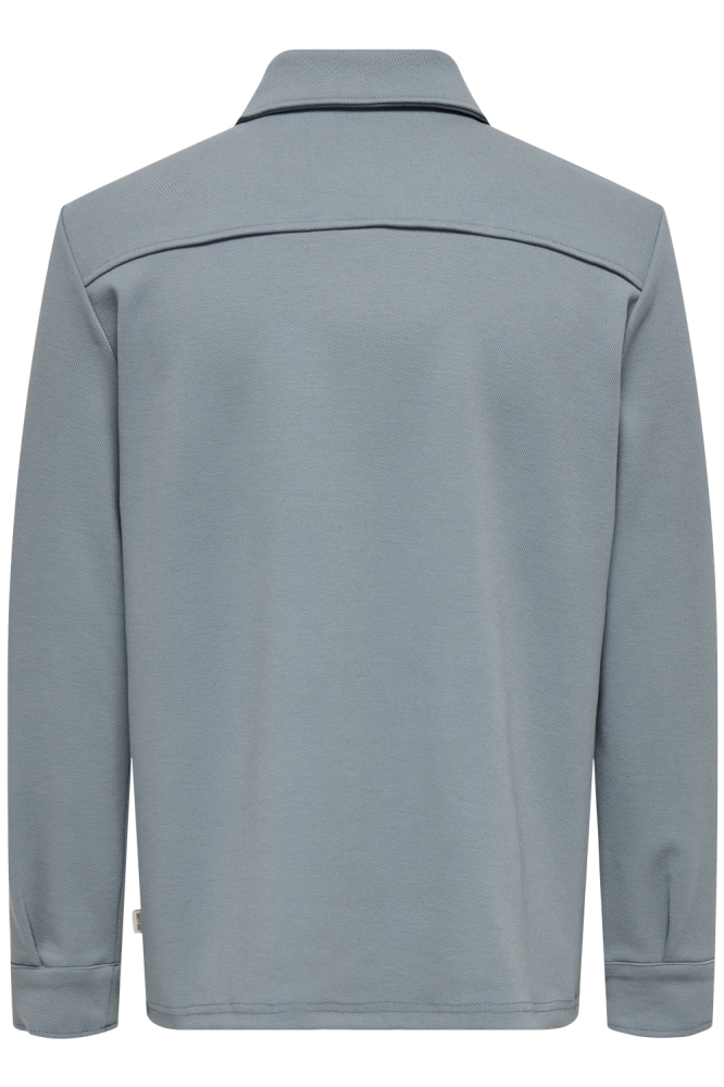 Only & Sons blauwe heren overhemd | Achteraanzicht