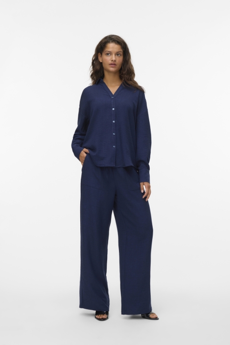 Vero Moda blauwe dames blouse | Model