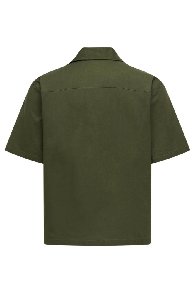 Only & Sons groene heren overhemd | Achteraanzicht