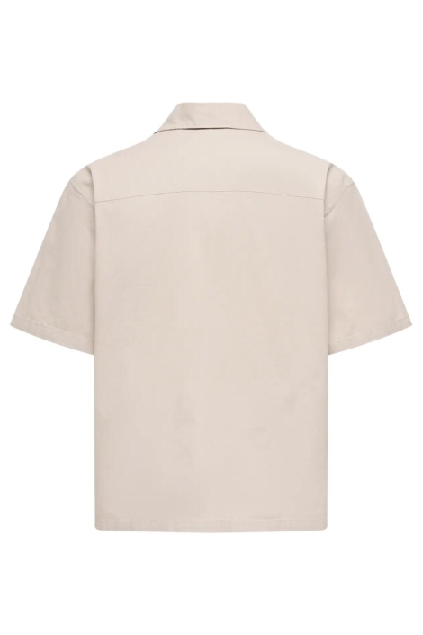 Only & Sons beige heren overhemd | Achteraanzicht
