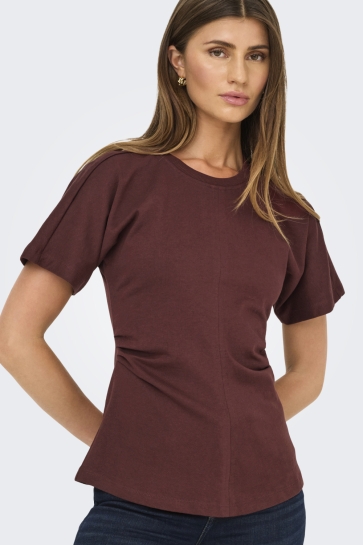 Only onlmarie s/s ruching top jrs noos Bruin