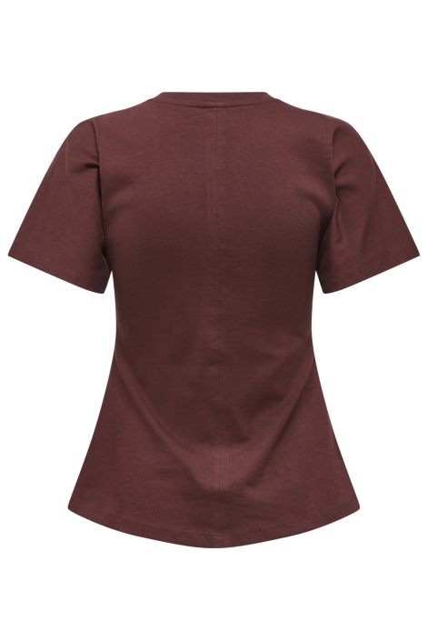 Only bruine dames t-shirt | Achteraanzicht