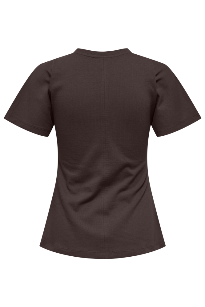 Only bruine dames t-shirt | Achteraanzicht