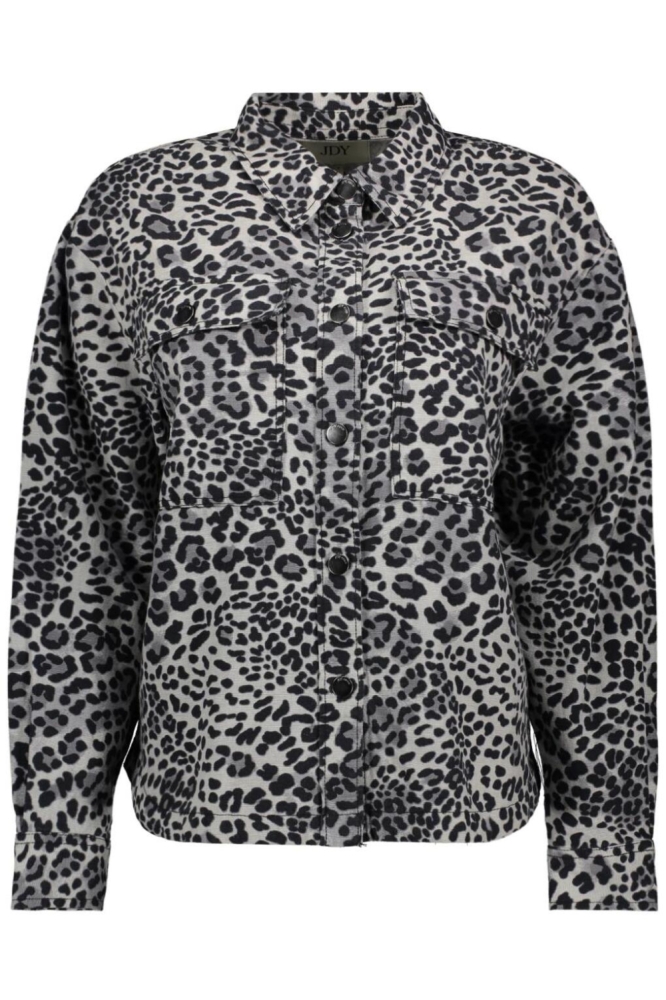 Jacqueline de Yong grijze dames jas | Vooraanzicht