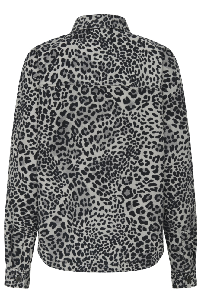 Jacqueline de Yong grijze dames jas | Achteraanzicht