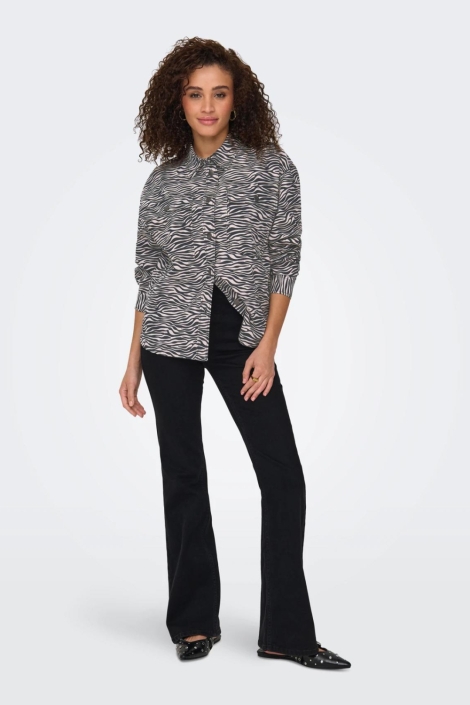 Jacqueline de Yong grijze dames jas | Model