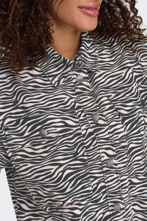 Jacqueline de Yong grijze dames jas | Close up