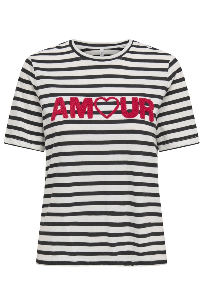 Only witte dames t-shirt | Vooraanzicht