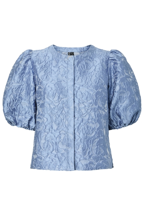 Pieces blauwe dames blouse | Vooraanzicht