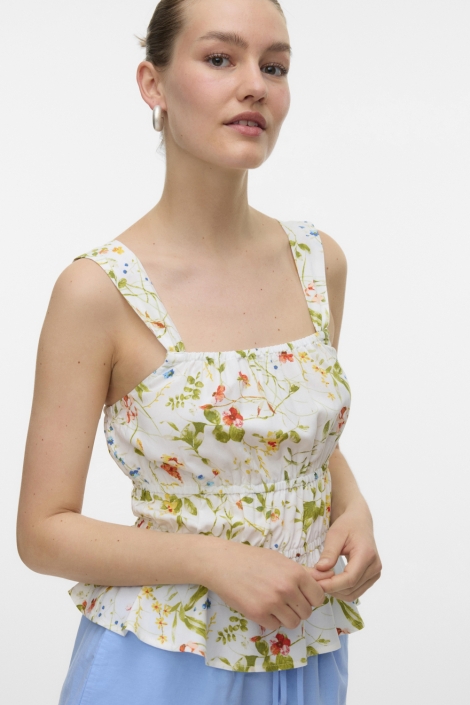 Vero Moda witte dames top | Model vooraanzicht