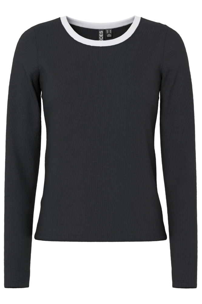 Pieces zwarte dames t-shirt | Vooraanzicht