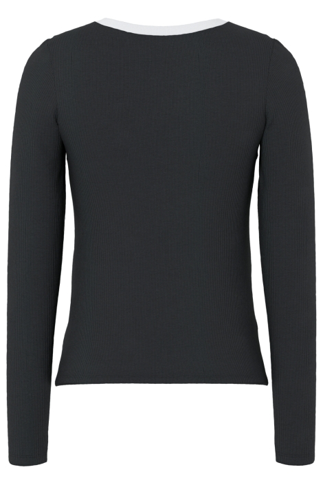 Pieces zwarte dames t-shirt | Achteraanzicht