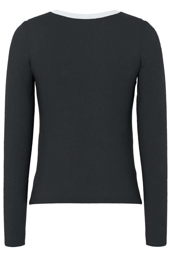 Pieces zwarte dames t-shirt | Achteraanzicht