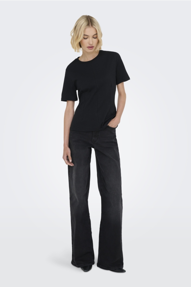 Jacqueline de Yong zwarte dames t-shirt | Model