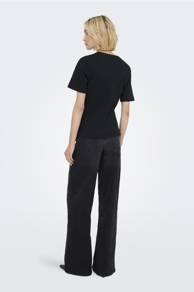 Jacqueline de Yong zwarte dames t-shirt | Model