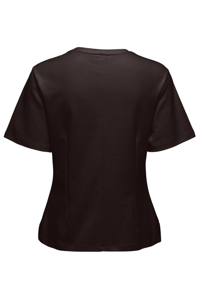 Jacqueline de Yong bruine dames t-shirt | Achteraanzicht