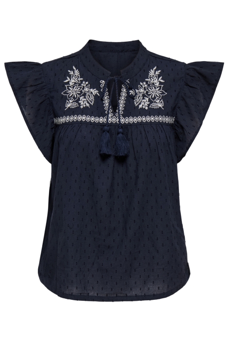 Jacqueline de Yong blauwe dames top | Vooraanzicht