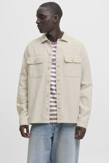 Jack & Jones jjecharge overshirt ls noos Beige