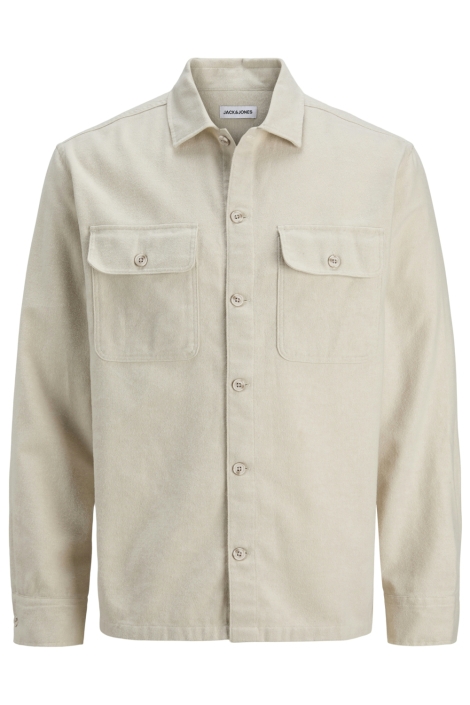 Jack & Jones beige heren overhemd | Vooraanzicht