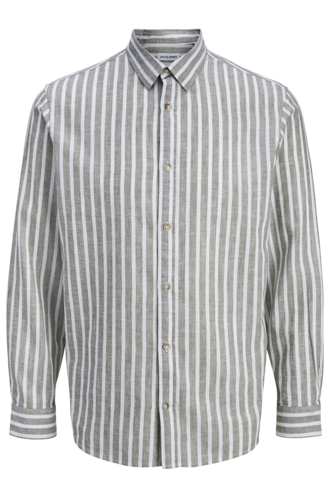 Jack & Jones groene heren overhemd | Vooraanzicht