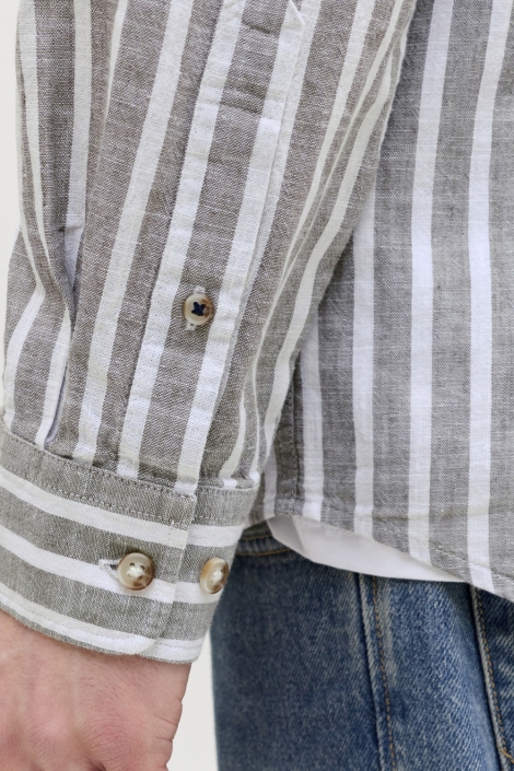 Jack & Jones groene heren overhemd | Close up