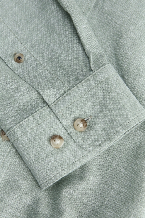 Jack & Jones groene heren overhemd | Close up