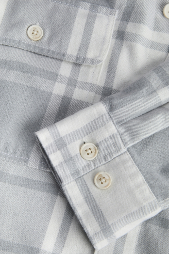 Jack & Jones grijze heren overhemd | Close up