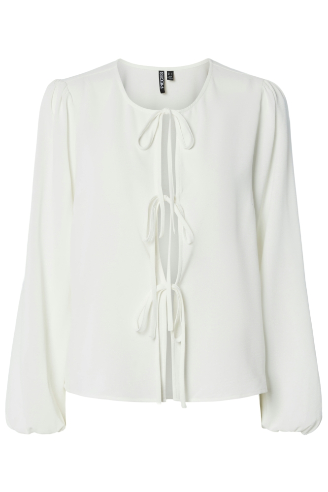 Pieces witte dames blouse | Vooraanzicht