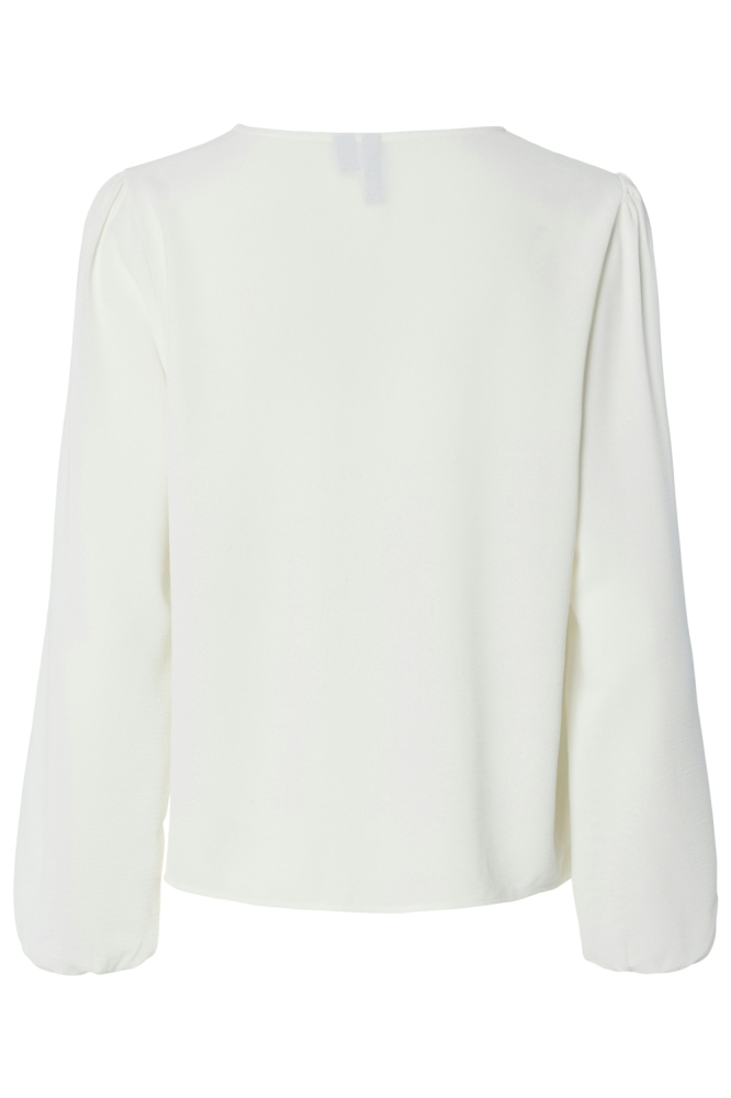 Pieces witte dames blouse | Achteraanzicht