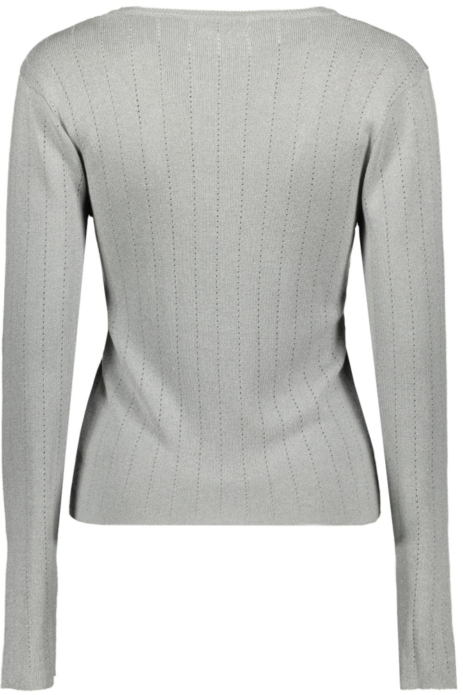 Pieces grijze dames t-shirt | Achteraanzicht