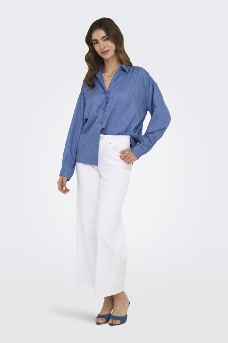 Only blauwe dames blouse | Model