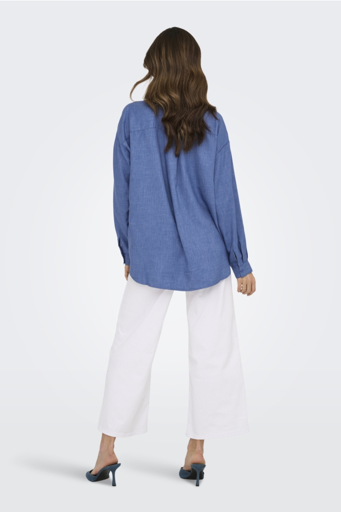 Only blauwe dames blouse | Model