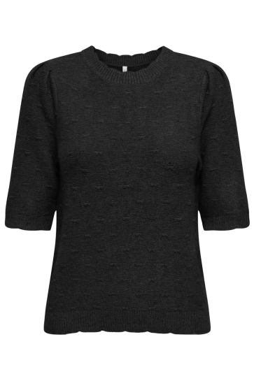 Only Trui ONLKATIA SS STRUCTURE O-NECK CC KNT 15350776 BLACK