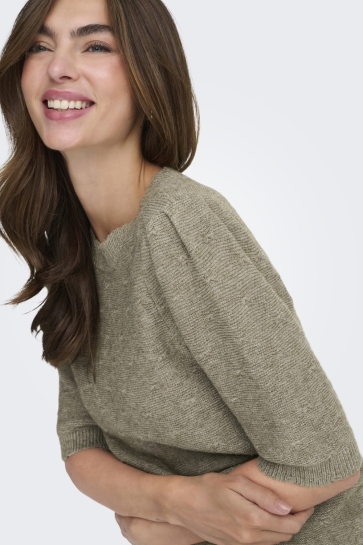 Only Trui ONLKATIA SS STRUCTURE O-NECK CC KNT 15350776 CUB/MELANGE
