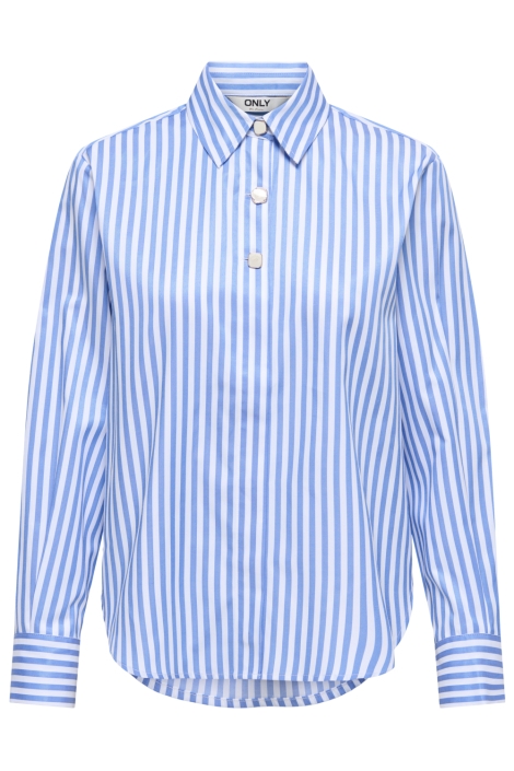 Only blauwe dames blouse | Vooraanzicht