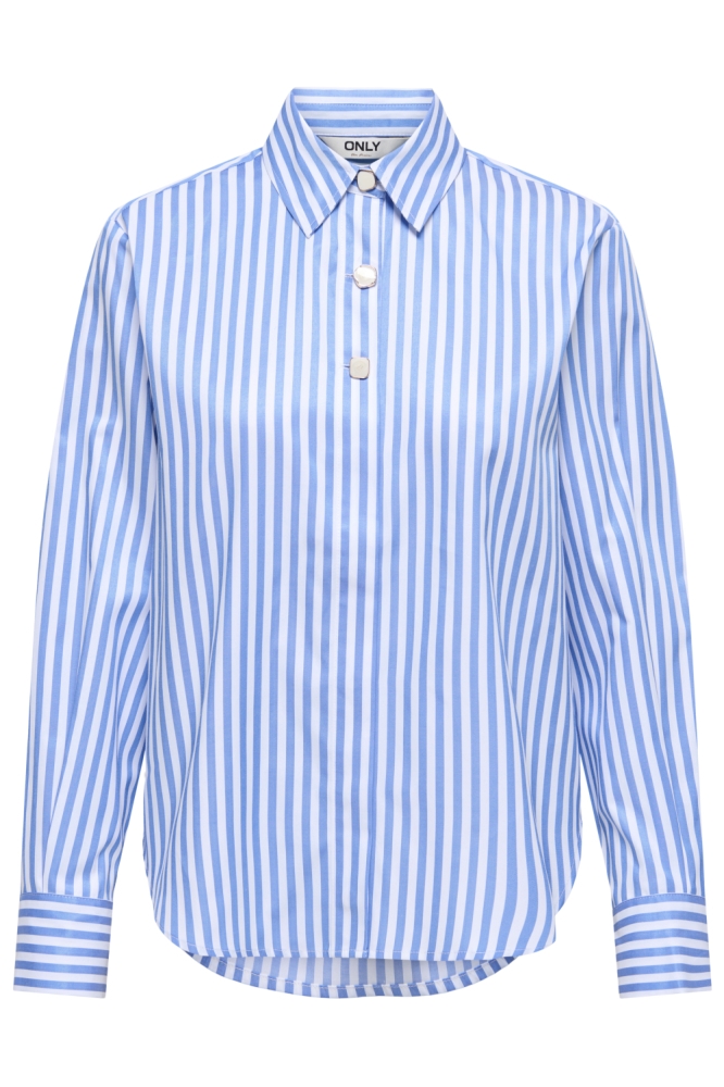 Only blauwe dames blouse | Vooraanzicht