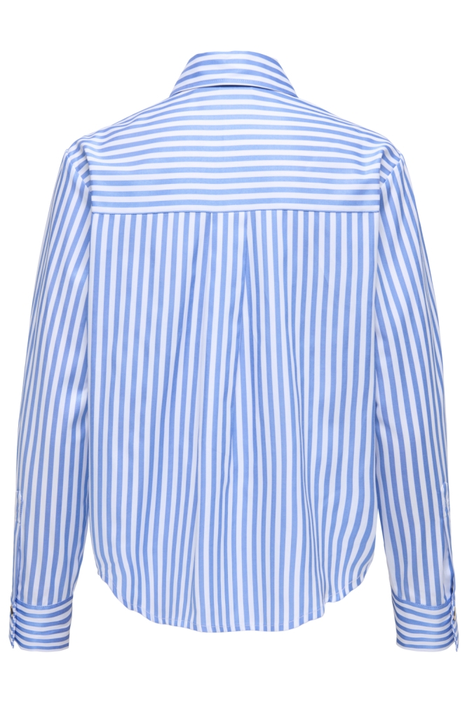 Only blauwe dames blouse | Achteraanzicht