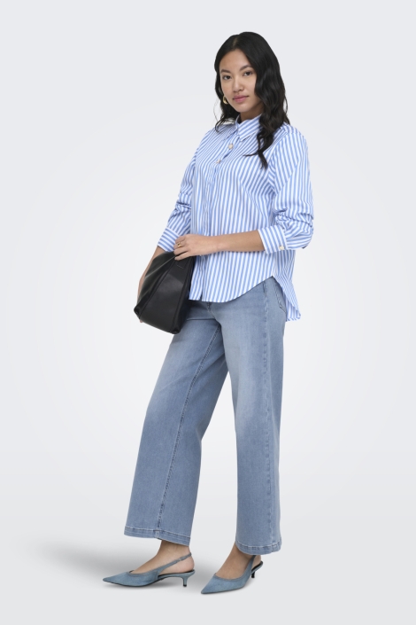 Only blauwe dames blouse | Model
