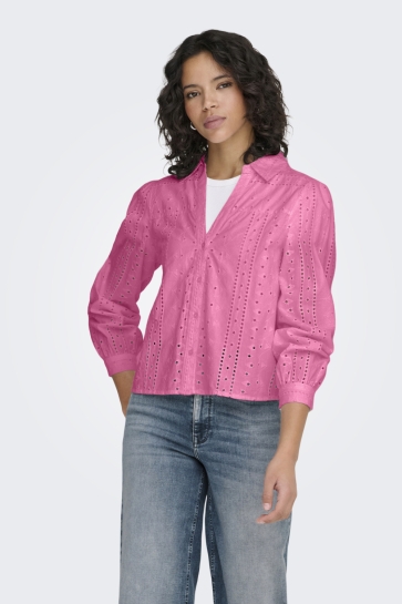 Only onlloretta ls emb feminin blouse wv Roze