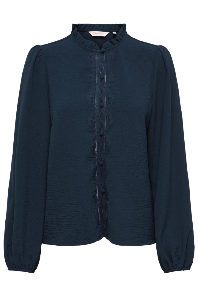Only blauwe dames blouse | Vooraanzicht