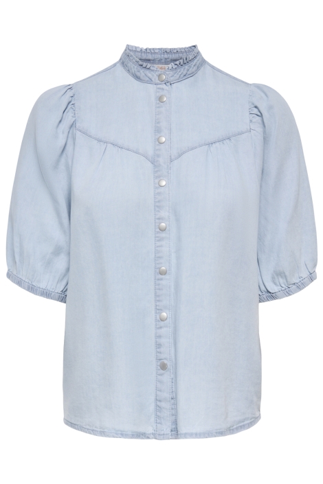 Only blauwe dames blouse | Vooraanzicht