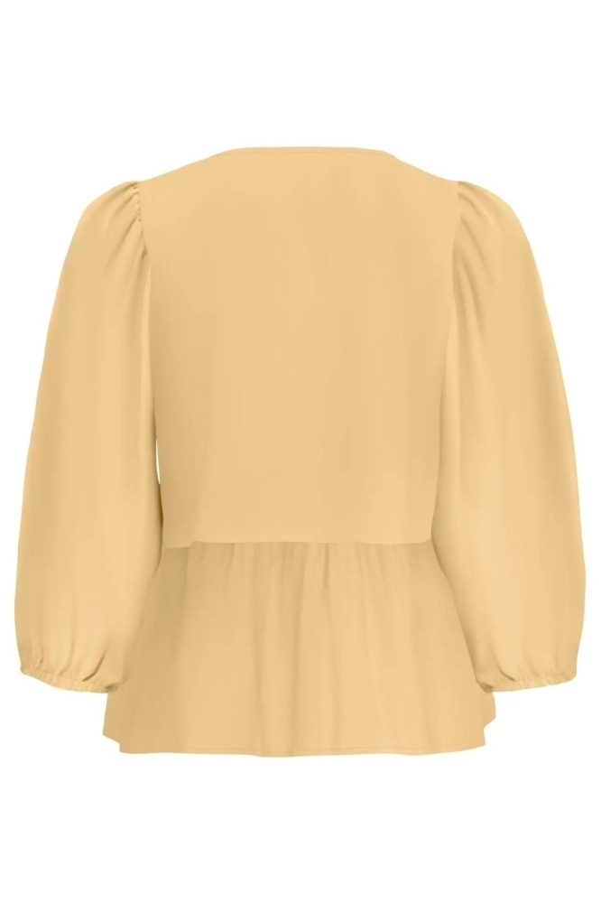 Only gele dames blouse | Achteraanzicht