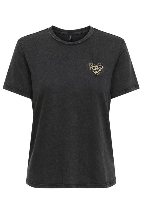 Only zwarte dames t-shirt | Vooraanzicht