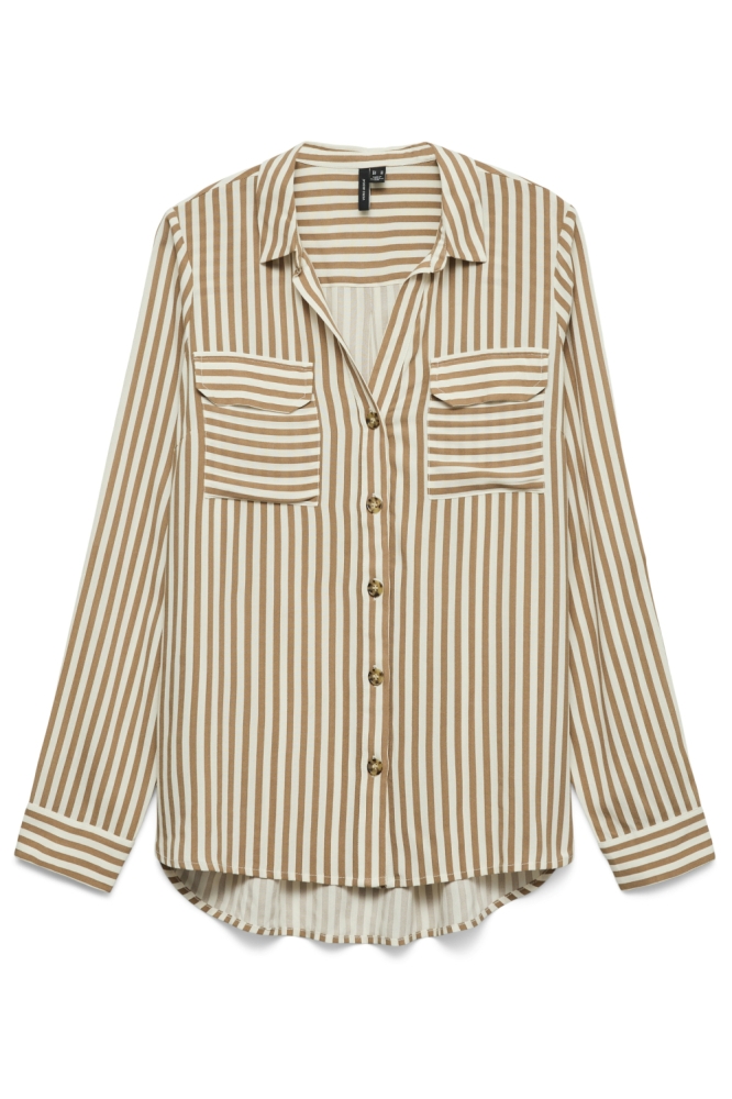 Vero Moda beige dames blouse | Vooraanzicht
