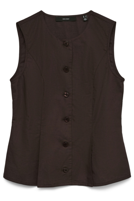 Vero Moda bruine dames gilet | Vooraanzicht