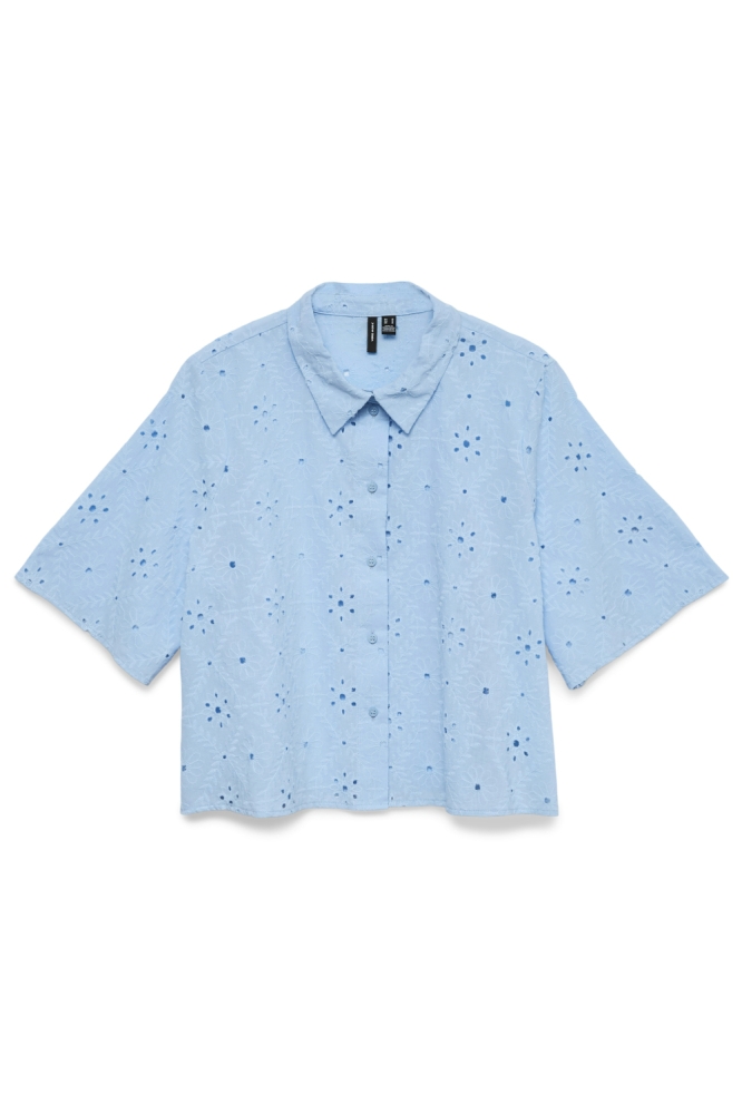 Vero Moda blauwe dames blouse | Vooraanzicht